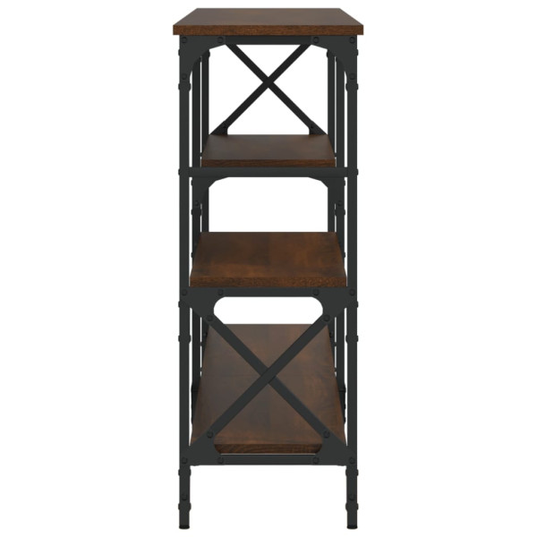 Mesa consola madera de ingeniería marrón roble 180x29x76.5 cm M 5