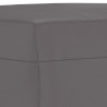 Reposapiés de cuero sintético gris 70x55x41 cm 5
