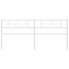Cabeceira de cama 193 cm metal branco 3