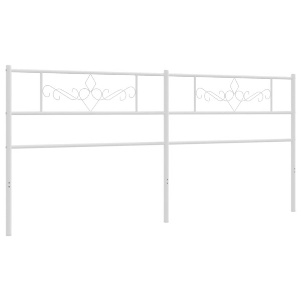 Cabeceira de cama 193 cm metal branco M 4