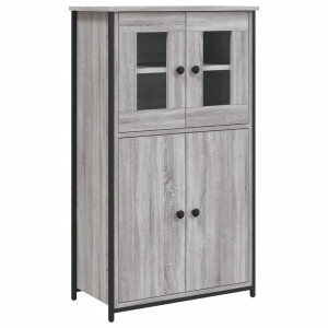 Decorador alto madeira de contraplacado cinza Sonoma 62x32x106.5 cm H