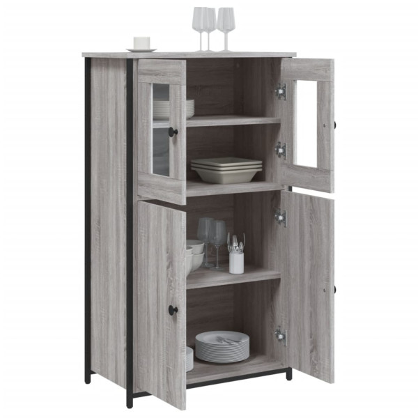 Aparador alto madera contrachapada gris Sonoma 62x32x106.5 cm M 4