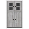 Aparador alto madera contrachapada gris Sonoma 62x32x106.5 cm 5