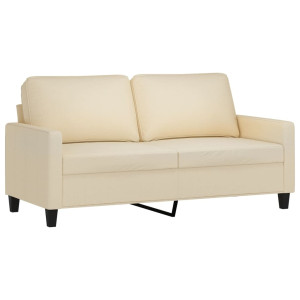 Sofá de 2 plazas de tela color crema 140 cm H
