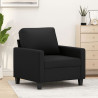 Sillón cuero sintético negro 60 cm 1