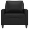 Sillón cuero sintético negro 60 cm 3