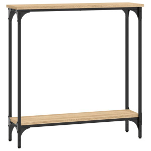 Mesa consola madera de ingeniería roble Sonoma 75x22.5x75 cm H