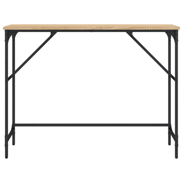 Mesa consola madeira de engenharia de carvalho Sonoma 100x32x75 cm M 4
