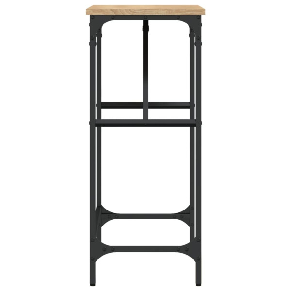 Mesa consola madera de ingeniería roble Sonoma 75x32x75 cm M 5