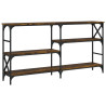 Mesa consola madera de ingeniería roble ahumado 150x29x76.5 cm 2