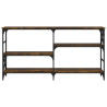 Mesa consola madera de ingeniería roble ahumado 150x29x76.5 cm 4