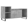 Mueble para TV madera contrachapada gris hormigón 100x35x55 cm 2