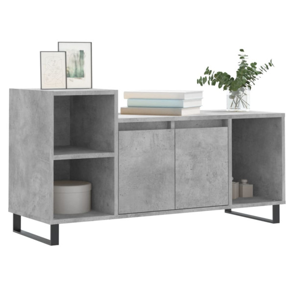 Mueble para TV madera contrachapada gris hormigón 100x35x55 cm M 3