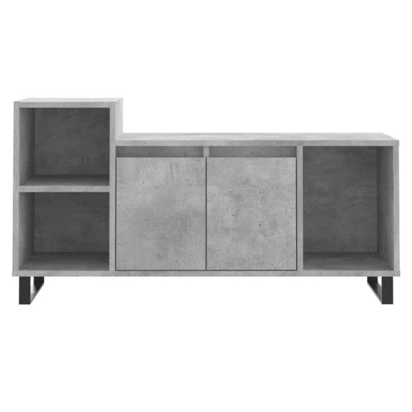 Mueble para TV madera contrachapada gris hormigón 100x35x55 cm M 5