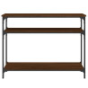 Mesa consola 100x29x75 cm derivados madeira carvalho castanho 4