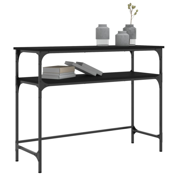 Mesa consola madera de ingeniería negra 100x35.5x75 cm M 3