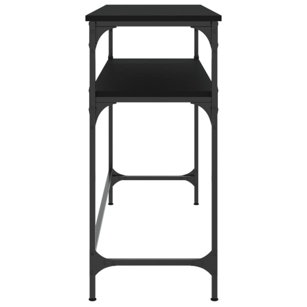 Mesa consola madera de ingeniería negra 100x35.5x75 cm M 5