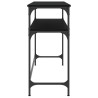 Mesa consola 100x35.5x75 cm derivados de madeira preto 5