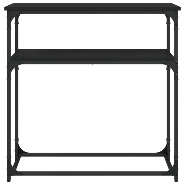 Mesa consola madera de ingeniería negra 75x35.5x75 cm M 4