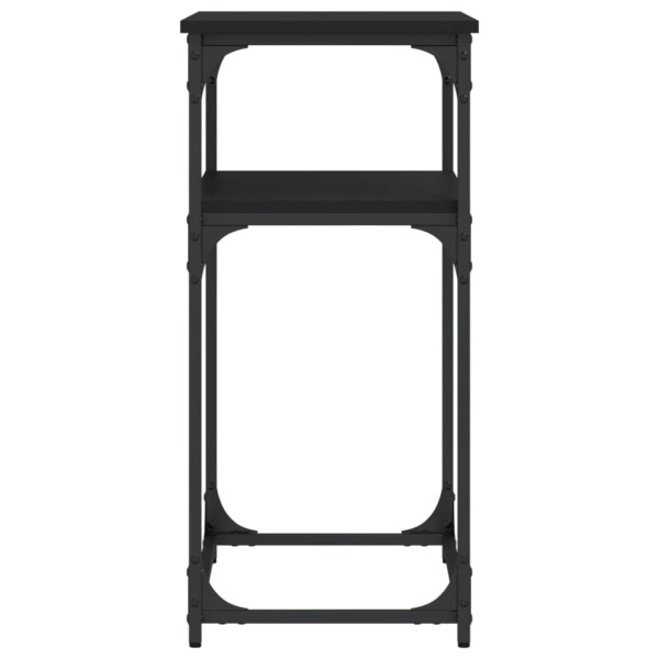 Mesa consola madera de ingeniería negra 75x35.5x75 cm M 5