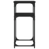 Mesa consola madera de ingeniería negra 75x35.5x75 cm 5