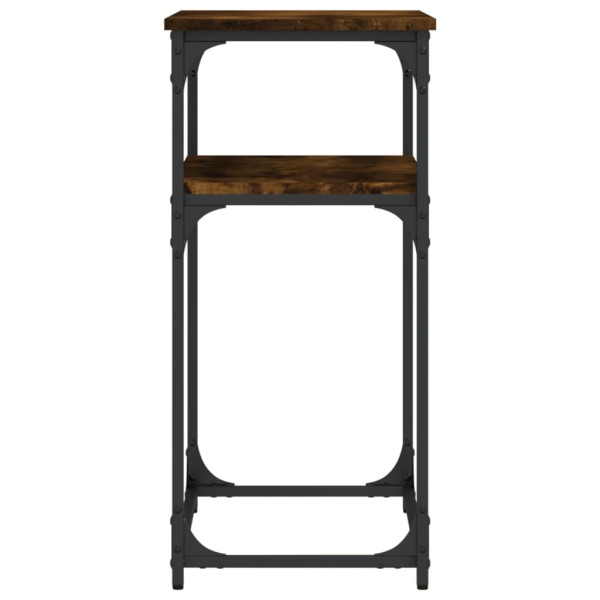 Mesa consola madera de ingeniería roble ahumado 75x35.5x75 cm M 5