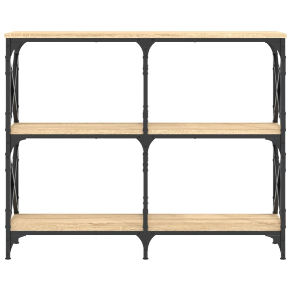 Mesa consola madeira de engenharia de carvalho Sonoma 100x28x80.5 cm M 4