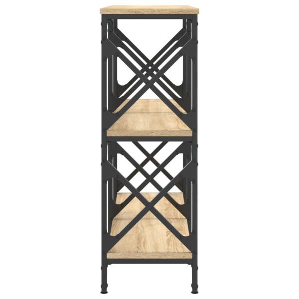 Mesa consola madera de ingeniería roble Sonoma 100x28x80.5 cm M 5