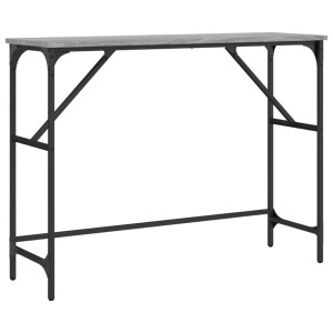 Mesa consola madera de ingeniería gris Sonoma 100x32x75 cm H