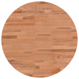 Tablero redondo de madera maciza de haya Ø50x4 cm H