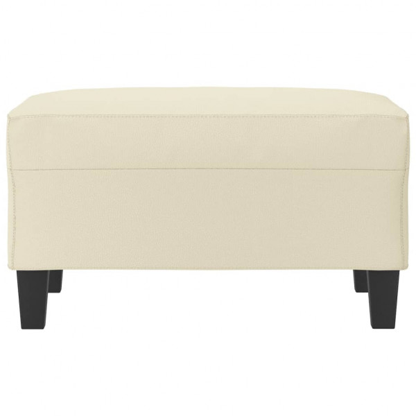 Apoio de pés 70x55x41 cm couro artificial cor creme M 3