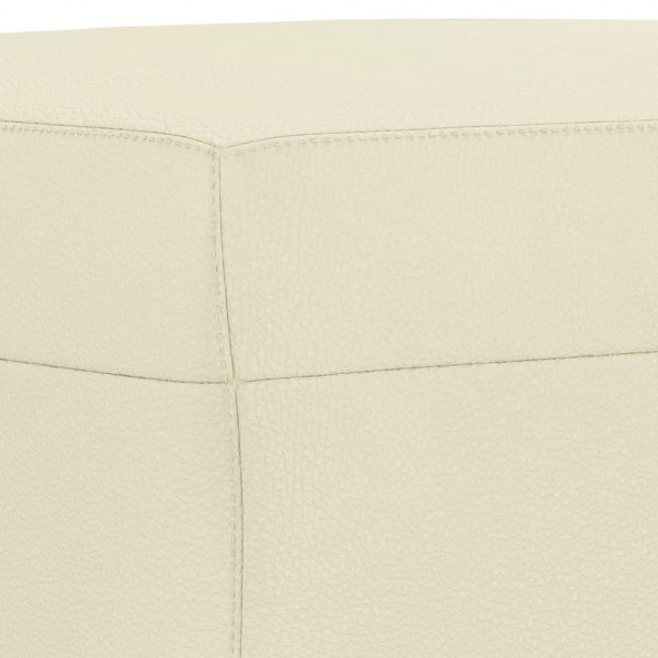 Apoio de pés 70x55x41 cm couro artificial cor creme M 5