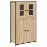 Aparador alto madera contrachapada roble Sonoma 62x32x106.5 cm 2