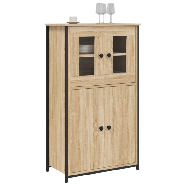 Aparador alto madera contrachapada roble Sonoma 62x32x106.5 cm M 3
