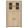 Aparador alto madera contrachapada roble Sonoma 62x32x106.5 cm 5