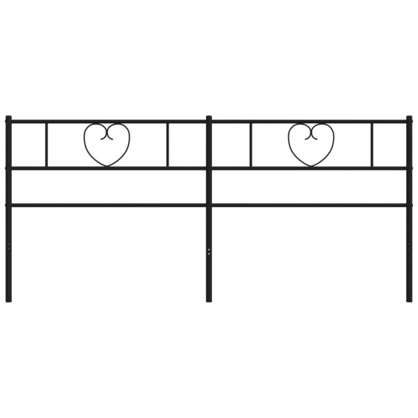 Cabecero de metal negro 200 cm M 4
