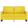 Sofá de 2 plazas de tela amarillo claro 120 cm 3