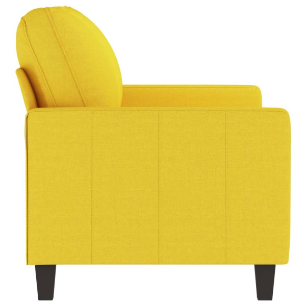 Sofá de 2 lugares 120 cm tecido amarelo-claro M 4