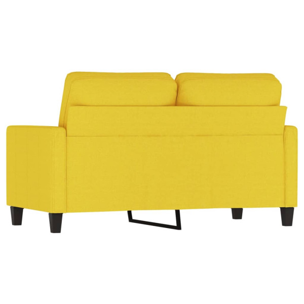 Sofá de 2 lugares 120 cm tecido amarelo-claro M 5