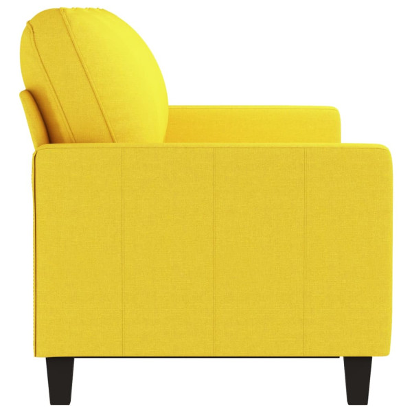 Sofá de 3 lugares 180 cm tecido amarelo-claro M 4