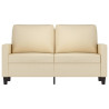 Sofá de 2 plazas de tela color crema 120 cm 3