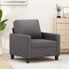 Sillón cuero sintético gris 60 cm 1