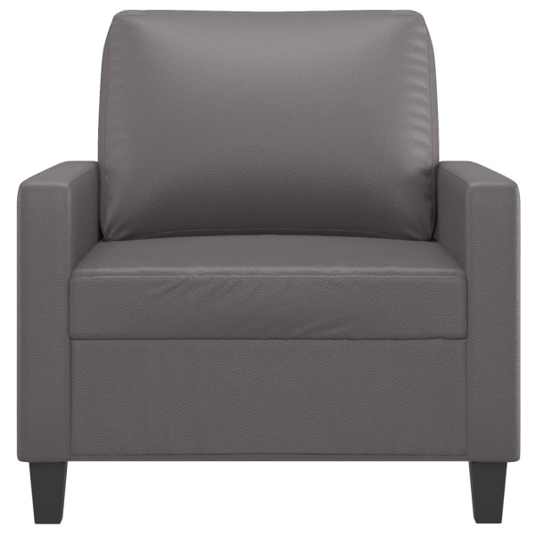 Sillón cuero sintético gris 60 cm M 3