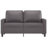 Sofá de 2 lugares 120 cm couro artificial cinza 3
