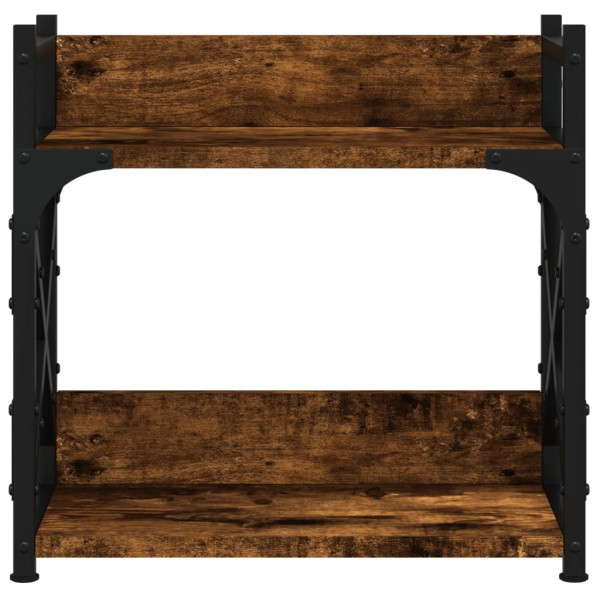 Soporte de impresora 2 niveles roble ahumado 40x20x40 cm M 4