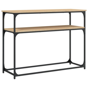 Mesa consola madera de ingeniería roble Sonoma 100x35.5x75 cm H