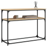 Mesa consola madera de ingeniería roble Sonoma 100x35.5x75 cm 3