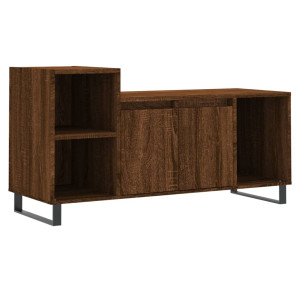 Mueble para TV madera contrachapada marrón roble 100x35x55 cm H