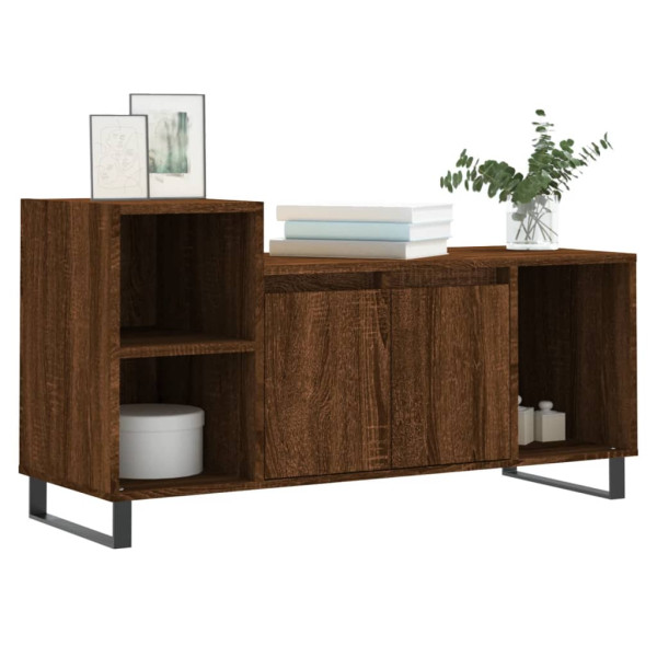 Mueble para TV madera contrachapada marrón roble 100x35x55 cm M 3