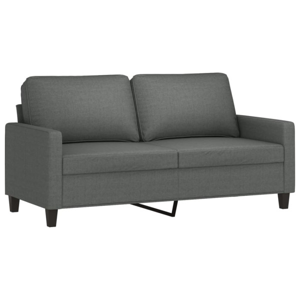 Sofá de 2 plazas de tela gris oscuro 140 cm M 2